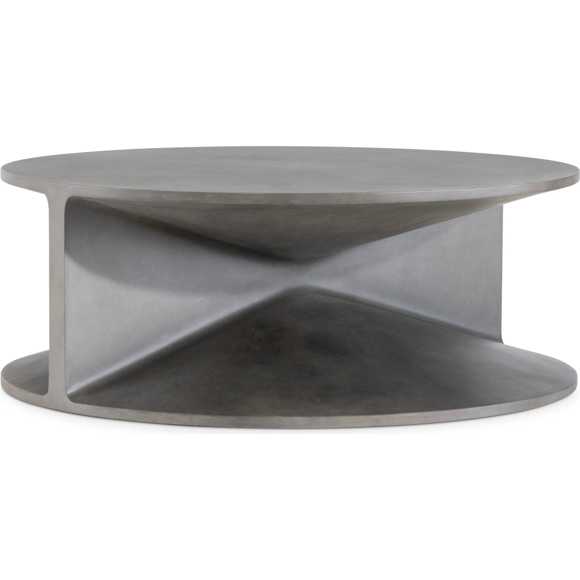 Sintra Cocktail Table by Bernhardt in grey. Made from concrete in a unique style.