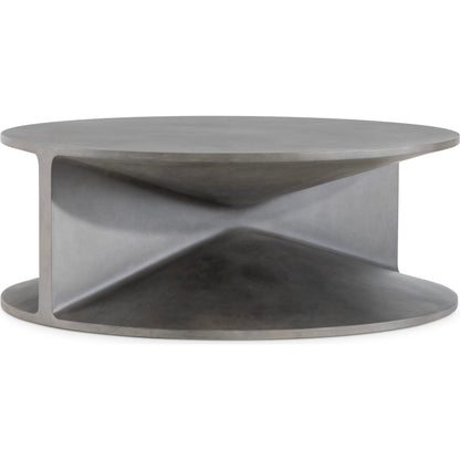 Sintra Cocktail Table by Bernhardt in grey. Made from concrete in a unique style.