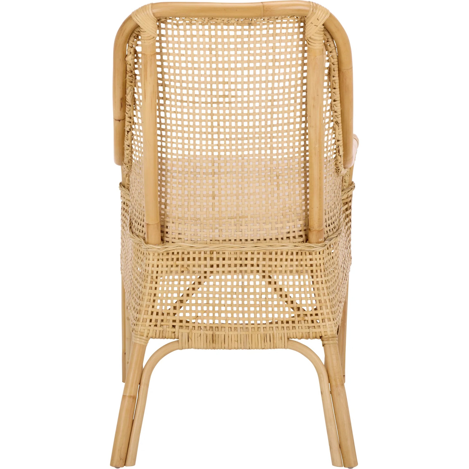 Ward Dining Chair with Cushion by HedgeApple Essentials. Made from rattan, 60% cotton, 40% polyester in a unique style.