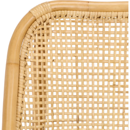 Ward Dining Chair with Cushion by HedgeApple Essentials. Made from rattan, 60% cotton, 40% polyester in a unique style.