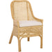 Ward Dining Chair with Cushion by HedgeApple Essentials. Made from rattan, 60% cotton, 40% polyester in a unique style.