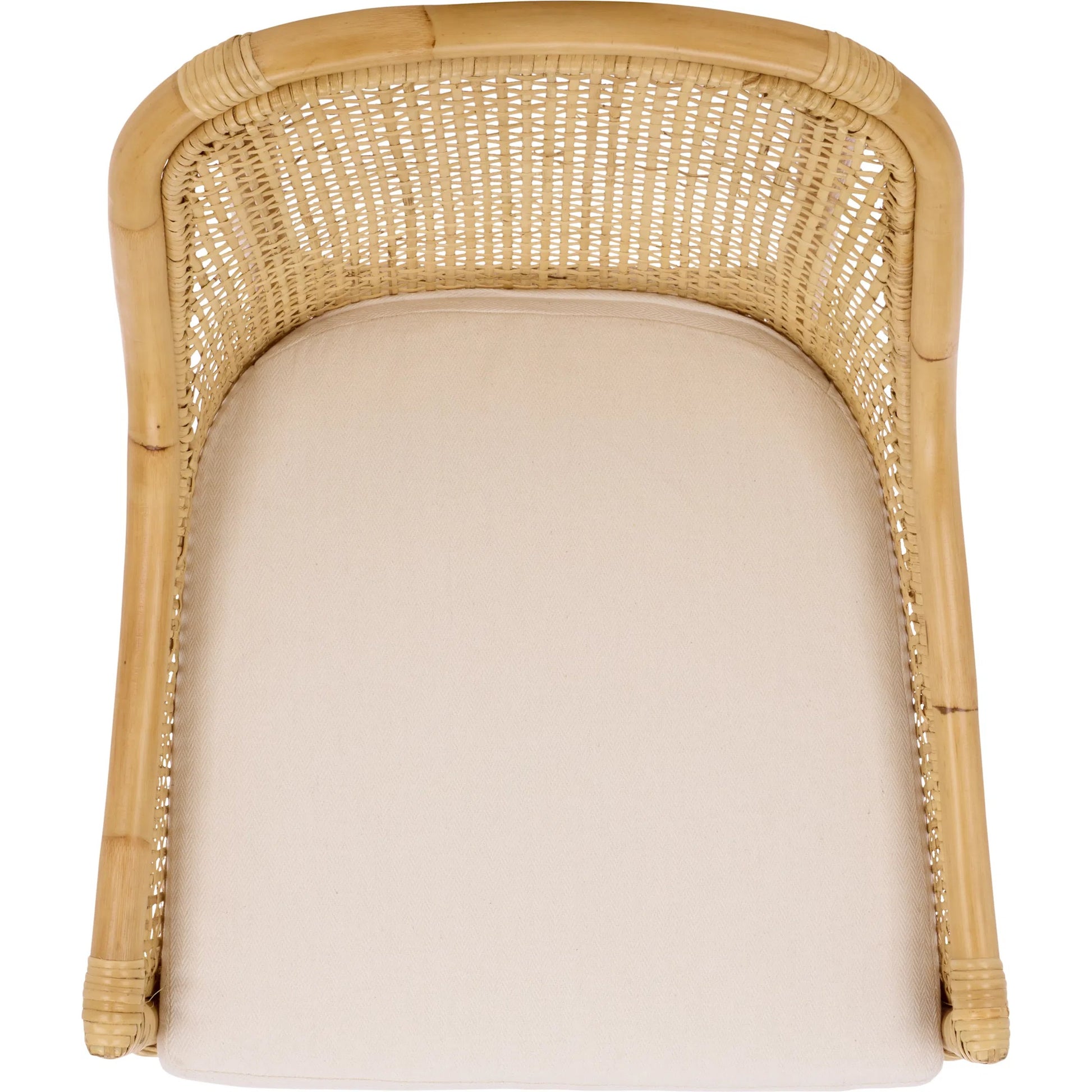 Ward Dining Chair with Cushion by HedgeApple Essentials. Made from rattan, 60% cotton, 40% polyester in a unique style.