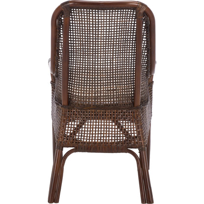 Ward Dining Chair with Cushion by HedgeApple Essentials. Made from rattan, 60% cotton, 40% polyester in a unique style.