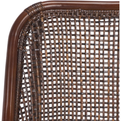 Ward Dining Chair with Cushion by HedgeApple Essentials. Made from rattan, 60% cotton, 40% polyester in a unique style.
