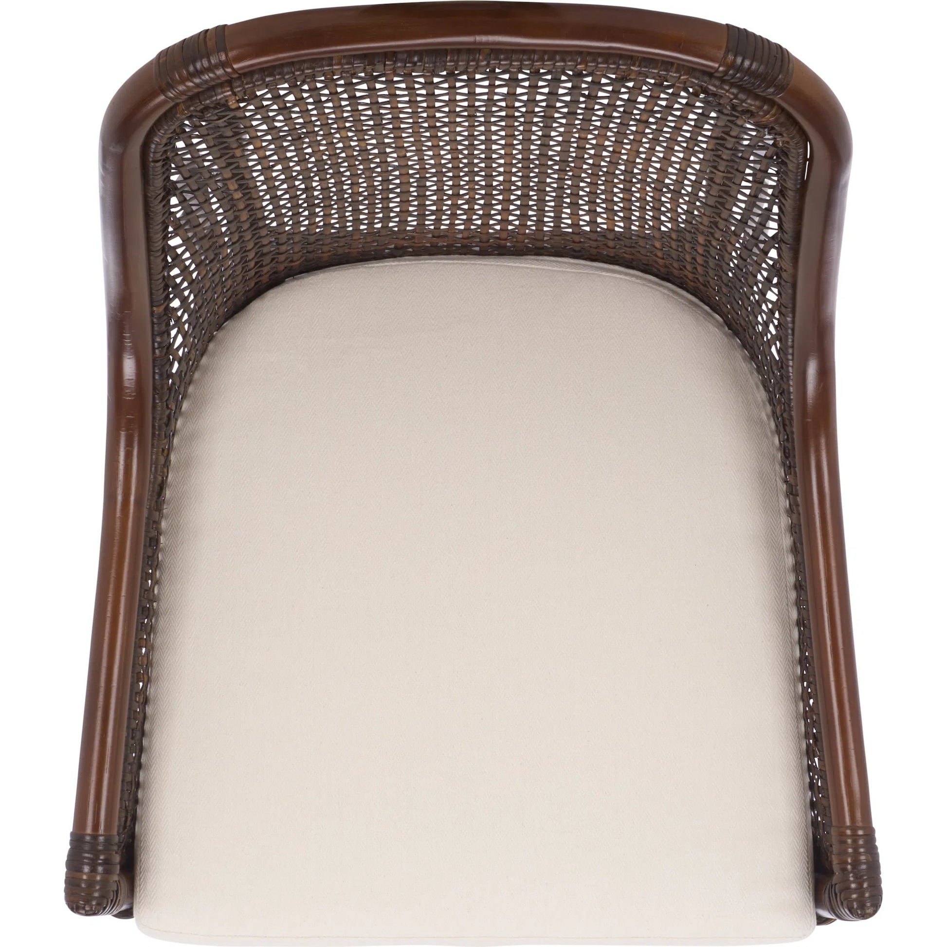 Ward Dining Chair with Cushion by HedgeApple Essentials. Made from rattan, 60% cotton, 40% polyester in a unique style.