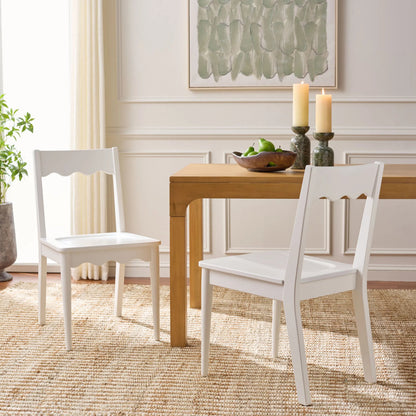 Newark Scallop Dining Chairs (Set of 2) by HedgeApple Essentials. Made from rubberwood in a unique style.
