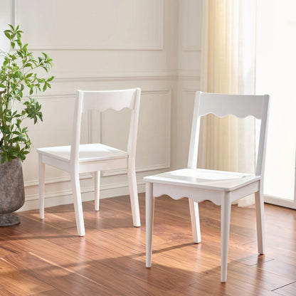 Newark Scallop Dining Chairs (Set of 2) by HedgeApple Essentials. Made from rubberwood in a unique style.