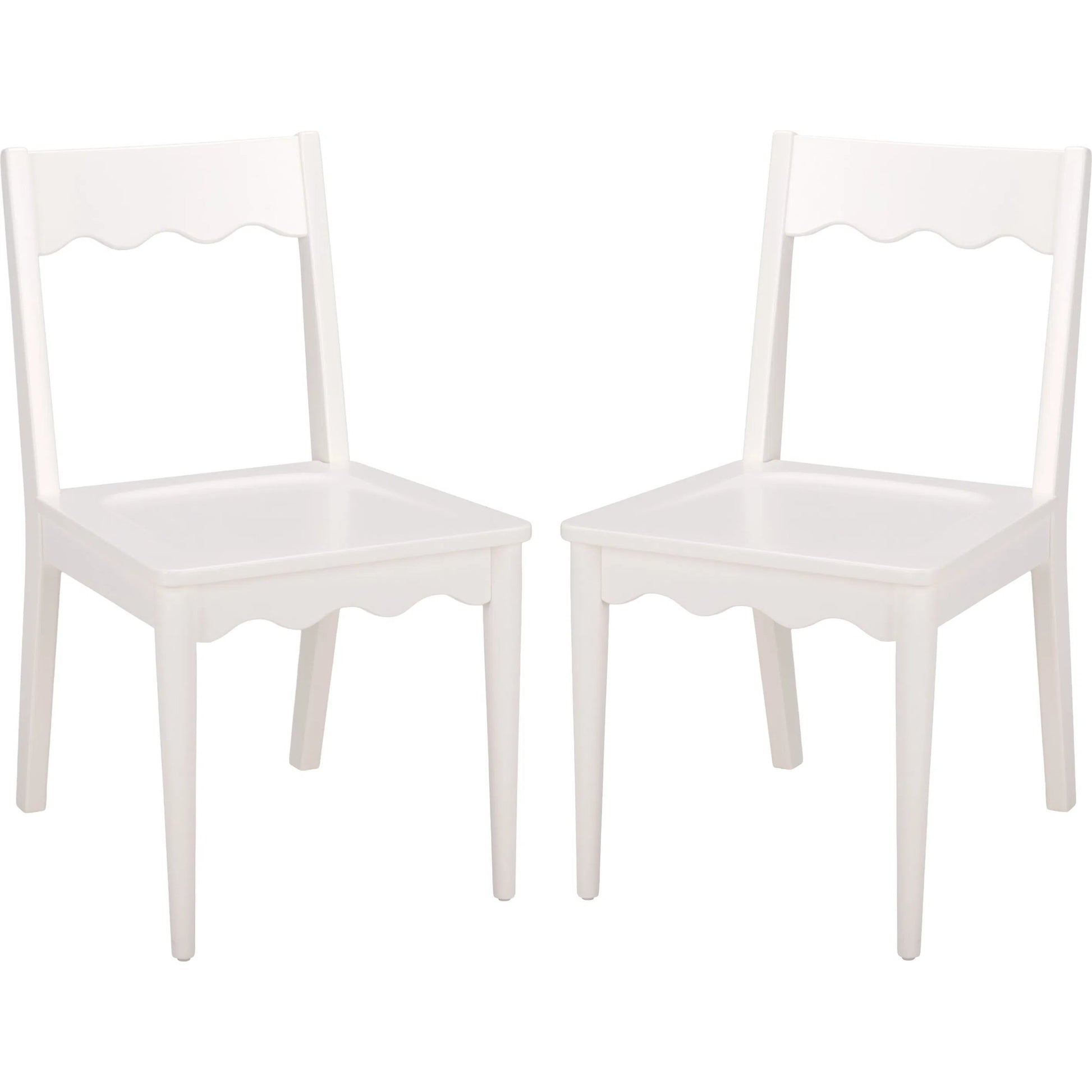 Newark Scallop Dining Chairs (Set of 2) by HedgeApple Essentials. Made from rubberwood in a unique style.