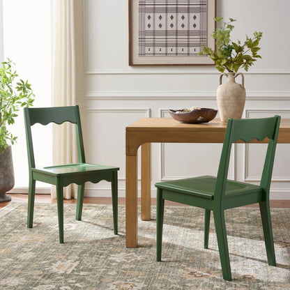 Newark Scallop Dining Chairs (Set of 2) by HedgeApple Essentials. Made from rubberwood in a unique style.