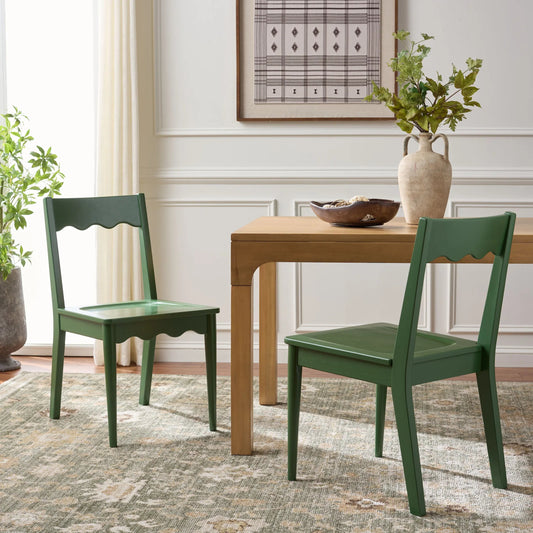 Newark Scallop Dining Chairs (Set of 2) by HedgeApple Essentials. Made from rubberwood in a unique style.