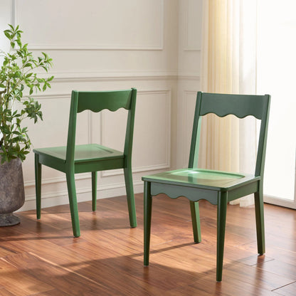 Newark Scallop Dining Chairs (Set of 2) by HedgeApple Essentials. Made from rubberwood in a unique style.