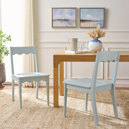 Newark Scallop Dining Chairs (Set of 2) by HedgeApple Essentials. Made from rubberwood in a unique style.