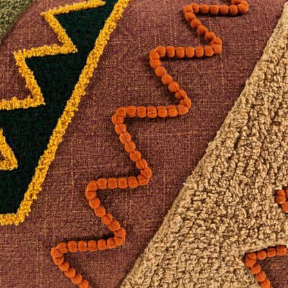 Declan Pillow - 25376 by Surya in burgundy, olive. Made from 100% cotton in a eclectic & global style.