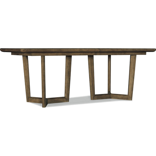 Sundance Dining Table by Hooker Furniture in cliffside. Made from pecan veneers with solid-wood edge top in a cottage & farmhouse style.