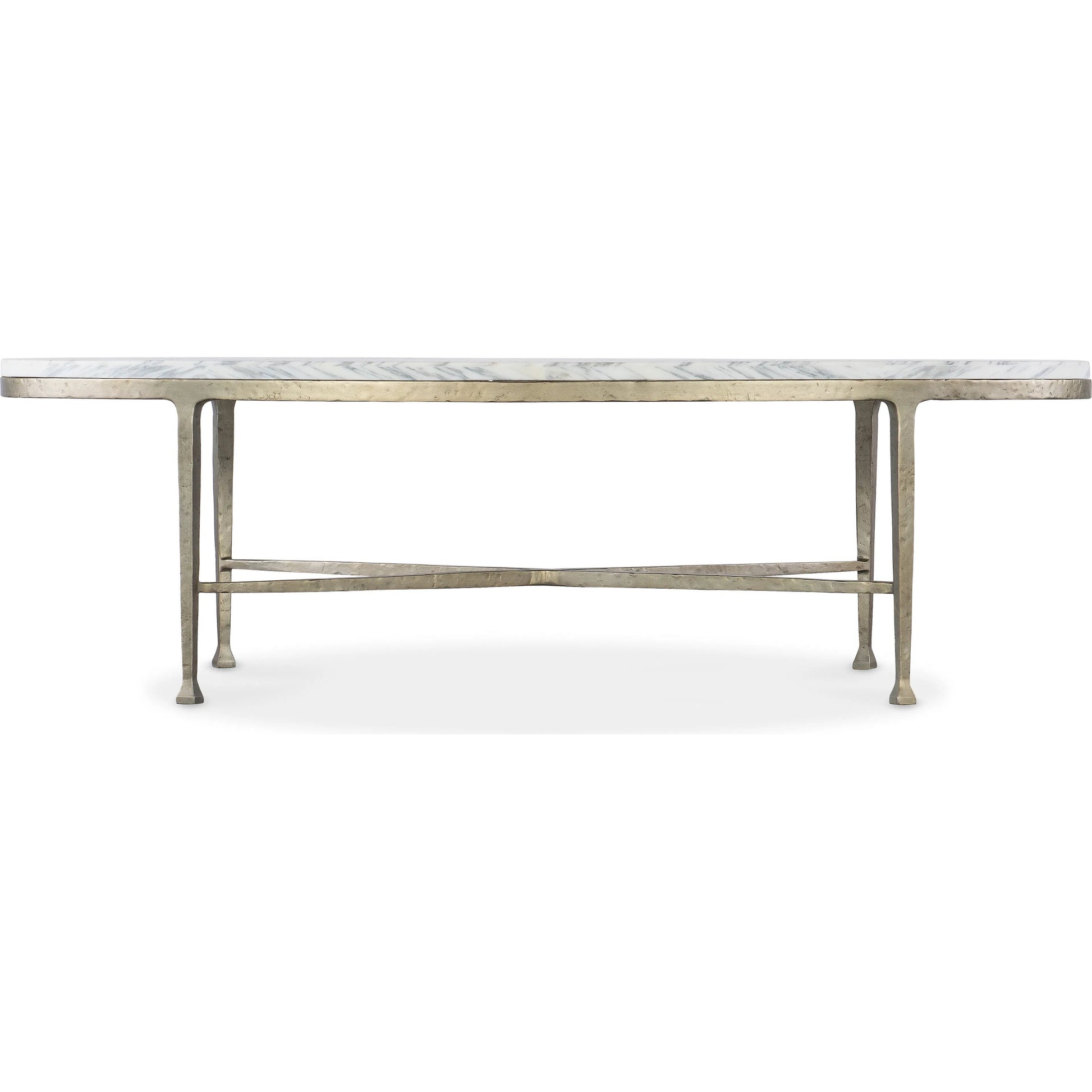 Jules Oval Coffee Table by Hooker Furniture in champagne. Made from unique in a modern style.