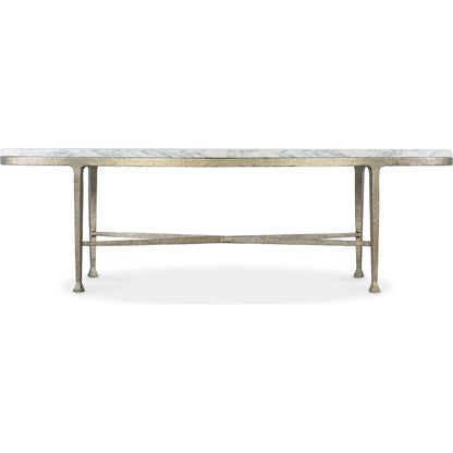 Jules Oval Coffee Table by Hooker Furniture in champagne. Made from unique in a modern style.