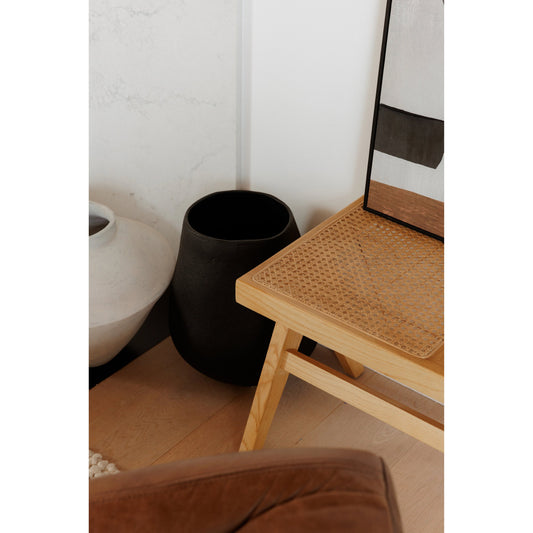 Voss Decorative Vessel by Moe's Home Collection in black. Made from ecomix in a modern style.
