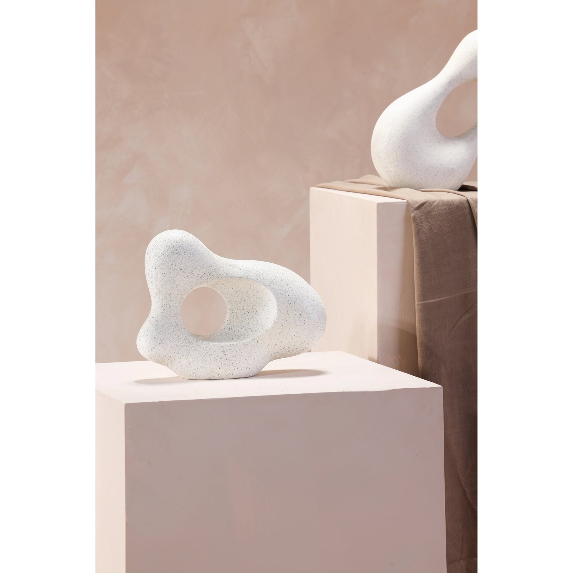 Matter Ecomix Sculpture by Moe's Home Collection in flecked stone. Made from ecomix 100% (ecomix is mixture of recycled paper, natural gum, chalk powder.) in a modern style.
