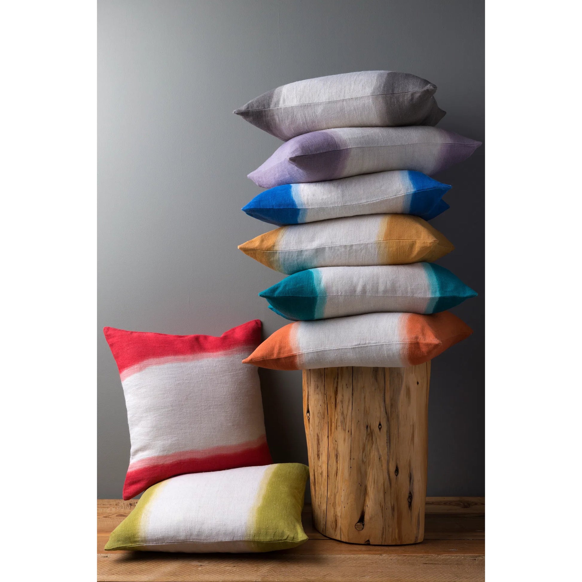 Double Dip Pillow - 29968 by Surya. Made from 100% linen in a modern style.
