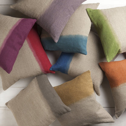 Dip Dyed Pillow - 17981 by Surya. Made from 100% linen in a modern style.