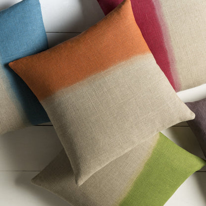 Dip Dyed Pillow - 17981 by Surya. Made from 100% linen in a modern style.