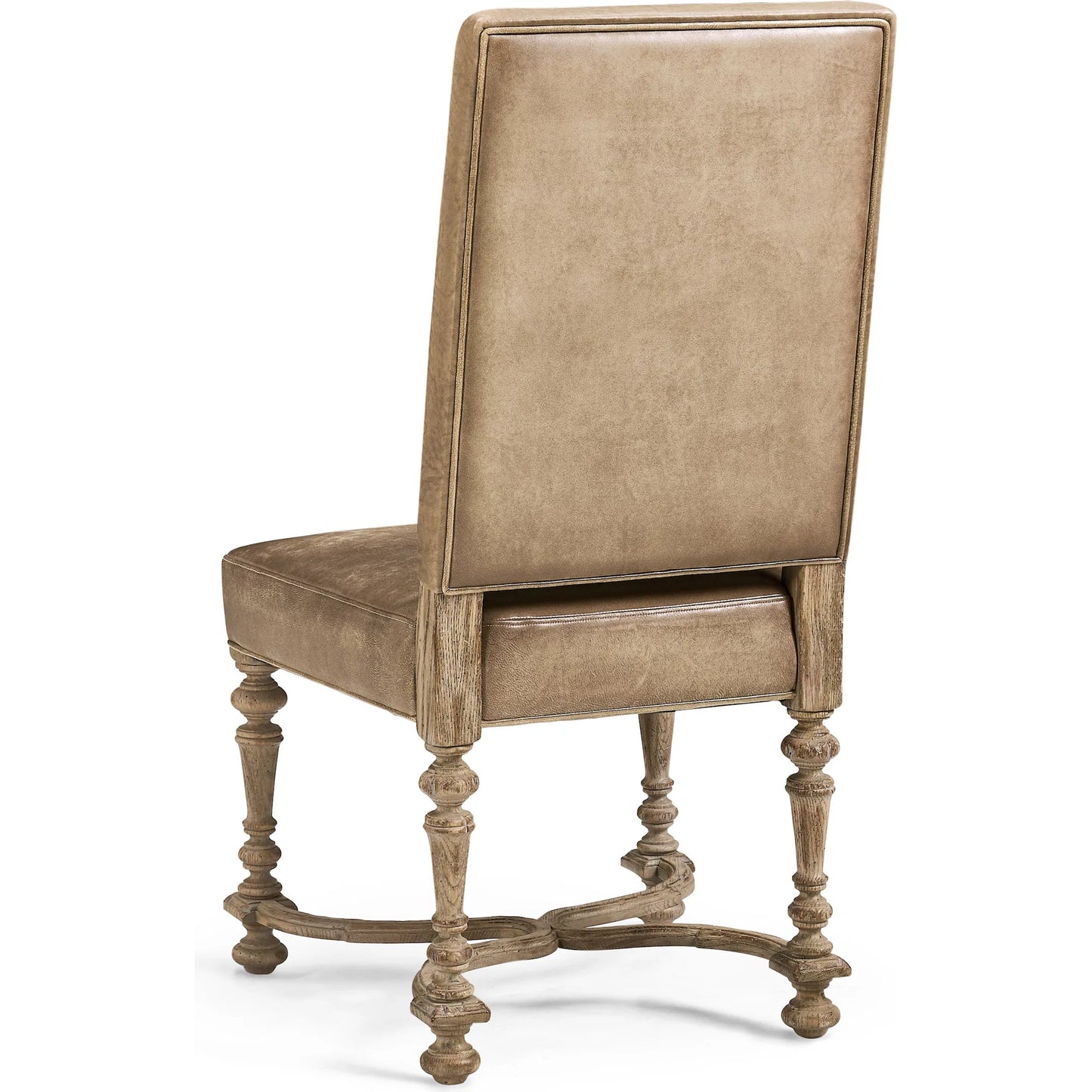 002 SI-2462614 | Additional Silo | Sagehill Leather Side Chair (Set of 2) by Jonathan Charles in timberon grey oak. Made from oak in a traditional style.