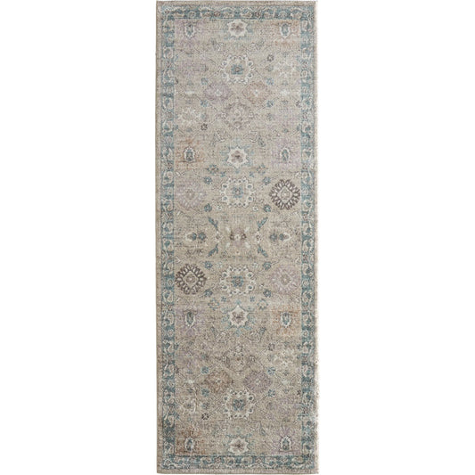 Dartmouth Transitional & Botanical Rug - DRT39QLF by Feizy in gray, blue, taupe. Made from polypropylene in a unique style.