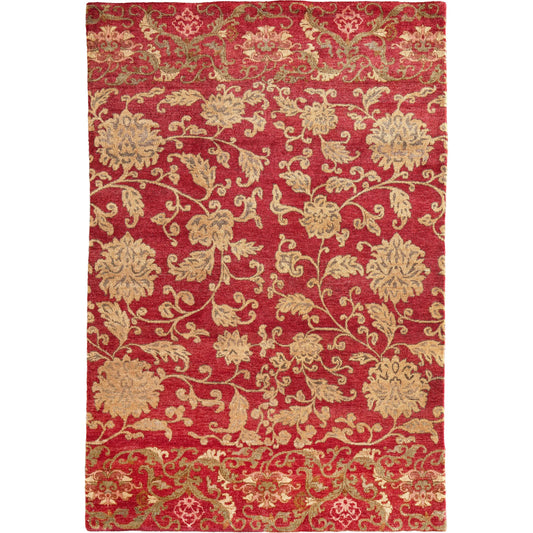 Vardo Rug - 6170F by Feizy in red, gold. Made from wool in a unique style.