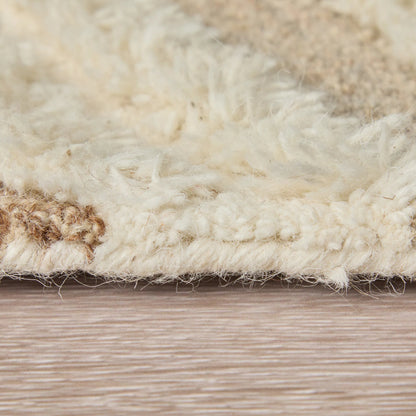 Anica Transitional Geometric Rug - 8008F by Feizy in ivory, taupe, brown. Made from wool in a unique style.