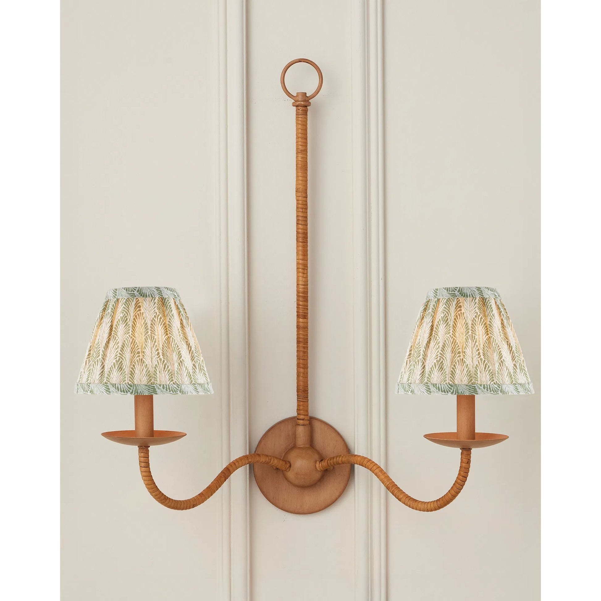Plume Tapered Chandelier Shade by Currey and Company. Made from cotton in a cottage & farmhouse style.