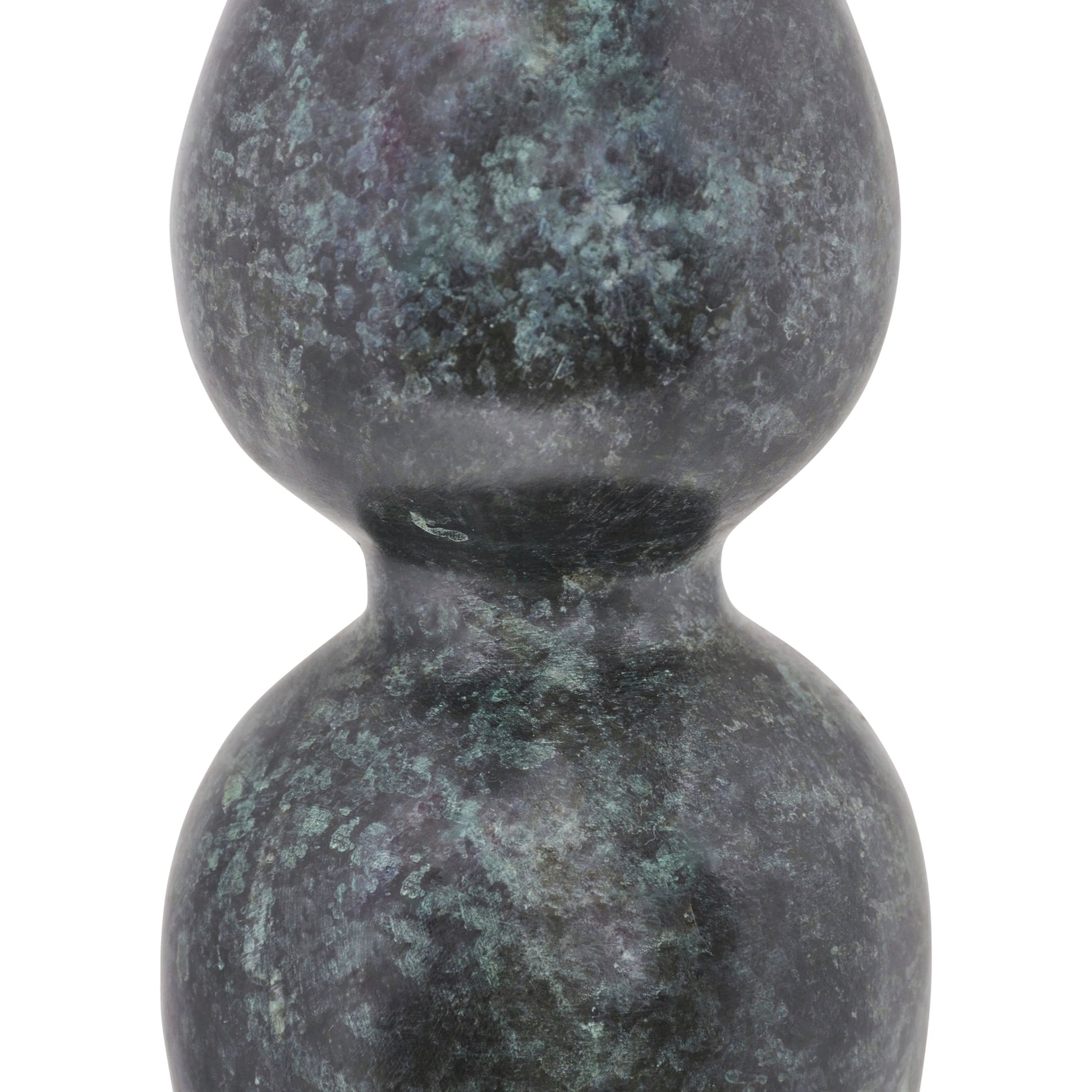Luganzo Bronze Vase by Currey and Company in jade green, gold. Made from bronze in a modern style.