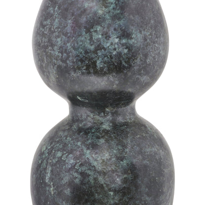 Luganzo Bronze Vase by Currey and Company in jade green, gold. Made from bronze in a modern style.