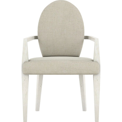 Ashlar Upholstered Arm Chair (Set of 2) by A.R.T. Furniture in beige and bisque. Made from parawood solids, birch veneers, foam, fabric in a transitional style.