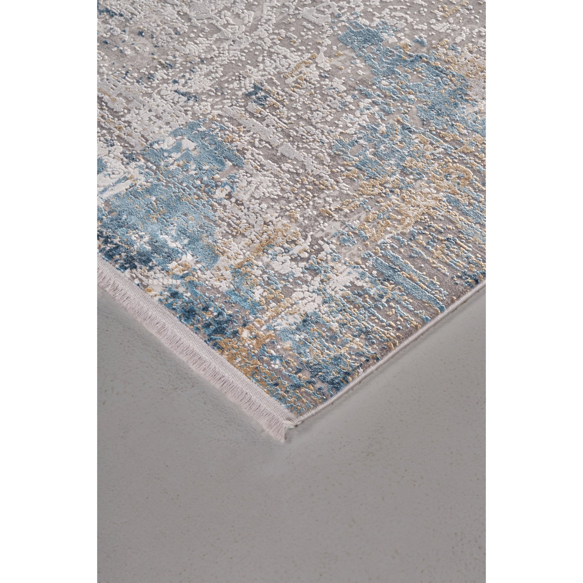 Cadiz Rug - 3889F by Feizy in ivory, blue, gold. Made from viscose, acrylic in a unique style.