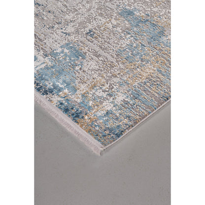 Cadiz Rug - 3889F by Feizy in ivory, blue, gold. Made from viscose, acrylic in a unique style.