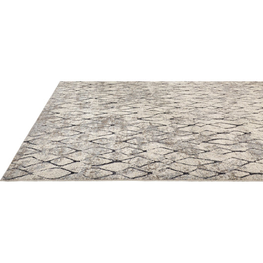 Kano Transitional Diamond Rug - 3872F by Feizy in ivory, gray, taupe. Made from polypropylene, polyester in a unique style.