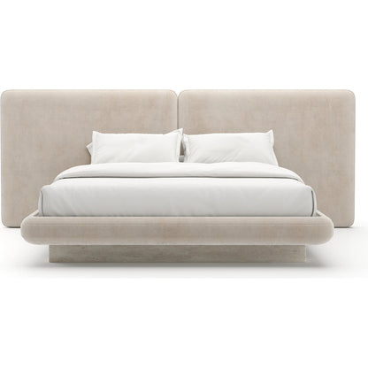 Overlap Upholstered 2 Panel Bed by Caracole. Made from stone in a transitional style.