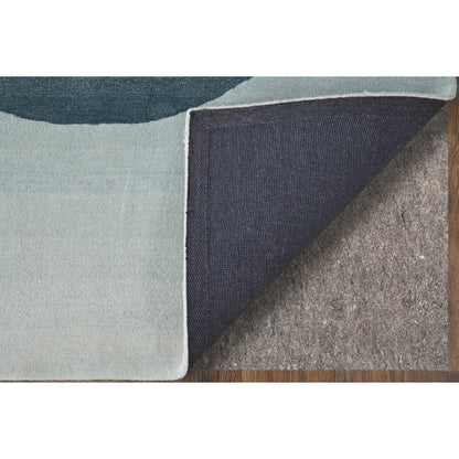 Katya Geometric Rug - KTY8991F by Feizy in blue, white. Made from wool in a unique style.