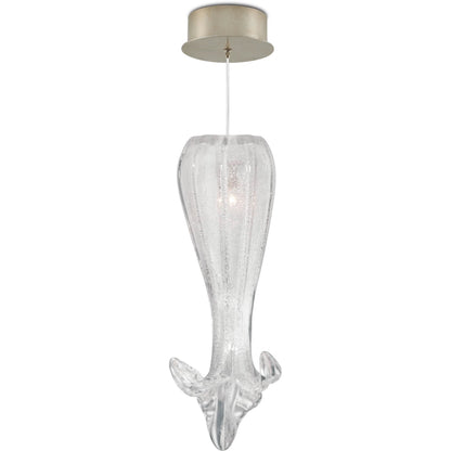 Calmar Pendant by Currey and Company in opaque. Made from art glass in a modern style.