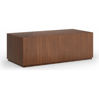 Bello Rectangle Cocktail Table by Caracole in retro walnut. Made from unique in a transitional style.
