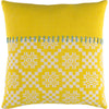 Yellow, Ivory, Aqua / Down Feather / 20" x 20"