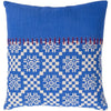 Bright Blue, Cream, Bright Red / Down Feather / 18" x 18"