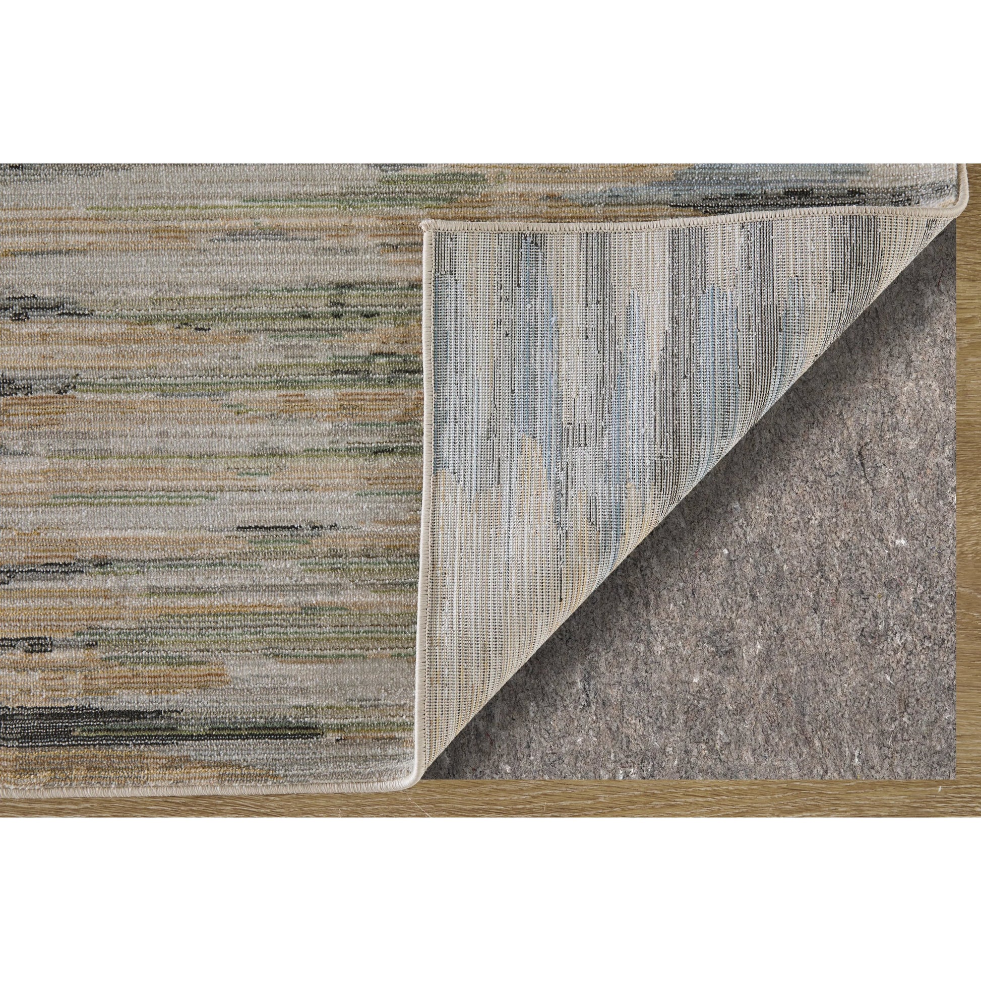 Greenwich Stripes GRW39U4F Rug by Feizy in ivory, tan, blue. Made from polypropylene, polyester in a unique style.