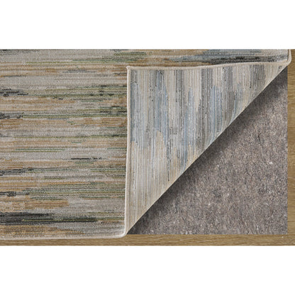 Greenwich Stripes GRW39U4F Rug by Feizy in ivory, tan, blue. Made from polypropylene, polyester in a unique style.