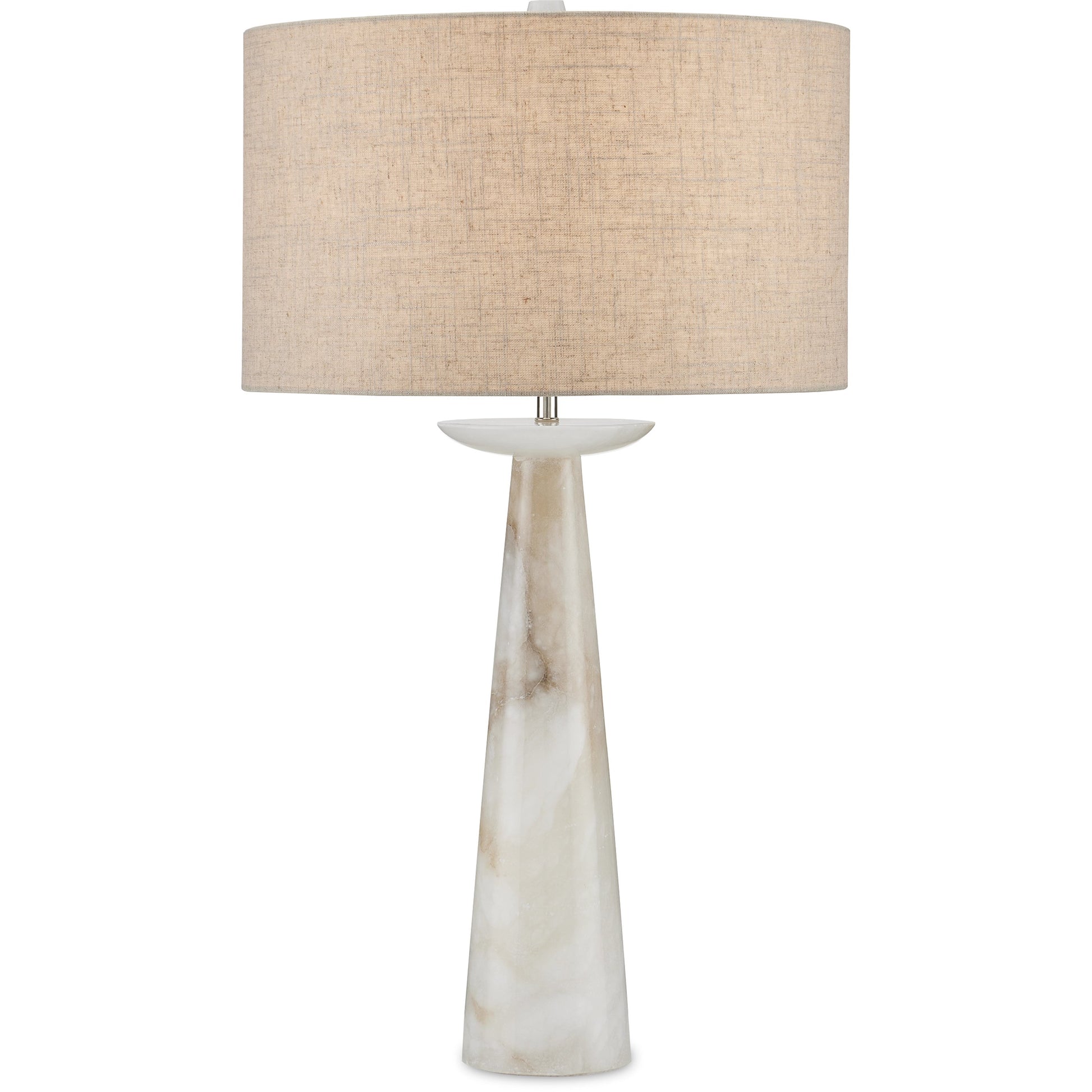 Pharos Alabaster Table Lamp by Currey and Company. Made from alabaster in a modern style.