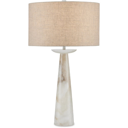 Pharos Alabaster Table Lamp by Currey and Company. Made from alabaster in a modern style.