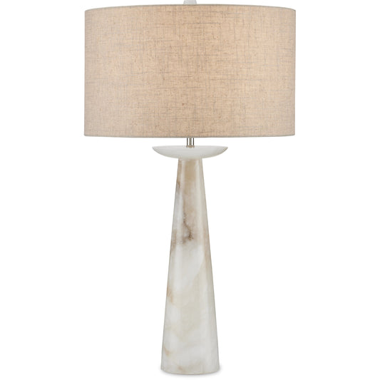 Pharos Alabaster Table Lamp by Currey and Company. Made from alabaster in a modern style.