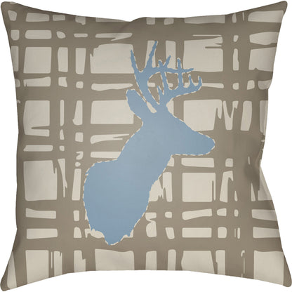 Deer Pillow - 26160 by Livabliss. Made from front: 100% polyester, back: 100% polyester in a modern style.