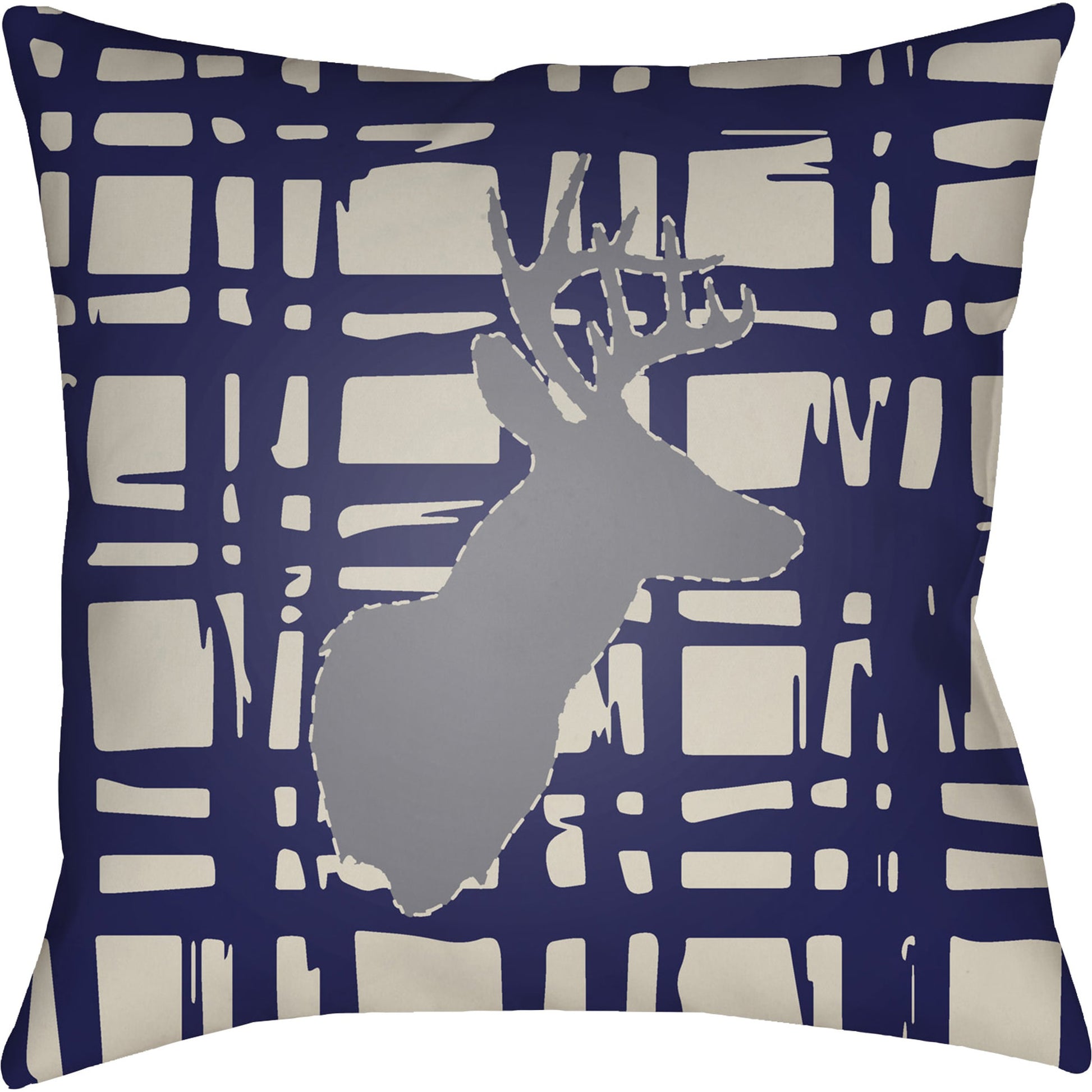 Deer Pillow - 26160 by Livabliss. Made from front: 100% polyester, back: 100% polyester in a modern style.
