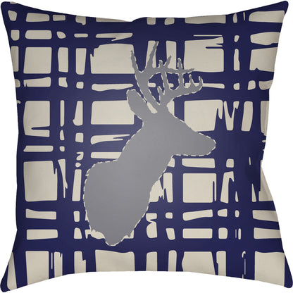 Deer Pillow - 26160 by Livabliss. Made from front: 100% polyester, back: 100% polyester in a modern style.